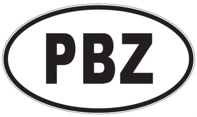 PBZ - 3 Letter Initials Oval Sticker