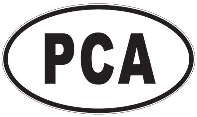 PCA - 3 Letter Initials Oval Sticker