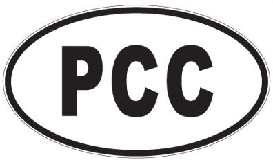 PCC - 3 Letter Initials Oval Sticker
