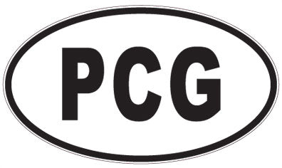 PCG - 3 Letter Initials Oval Sticker