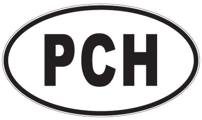 PCH - 3 Letter Initials Oval Sticker