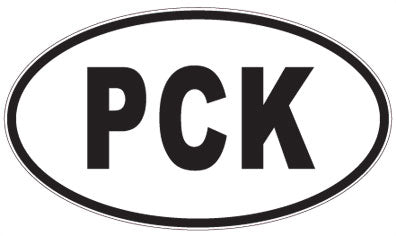 PCK - 3 Letter Initials Oval Sticker