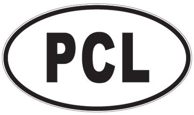PCL - 3 Letter Initials Oval Sticker