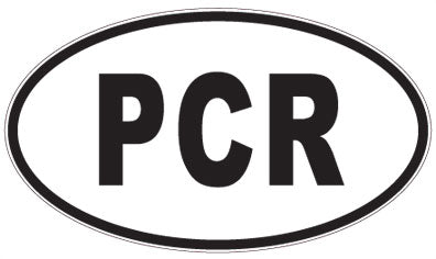 PCR - 3 Letter Initials Oval Sticker