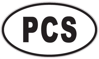 PCS - 3 Letter Initials Oval Sticker