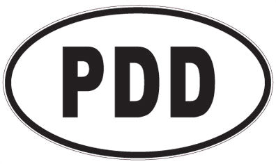 PDD - 3 Letter Initials Oval Sticker