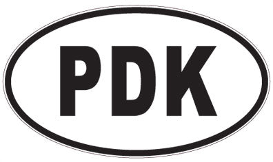 PDK - 3 Letter Initials Oval Sticker