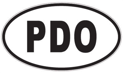PDO - 3 Letter Initials Oval Sticker