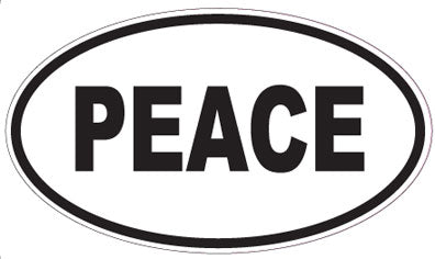 PEACE - Oval Sticker