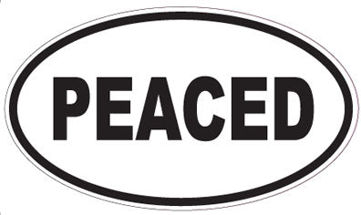 PEACED - Oval Sticker