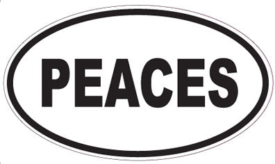 PEACES - Oval Sticker