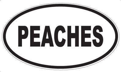 PEACHES - Oval Magnet