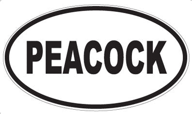 PEACOCK - Oval Magnet