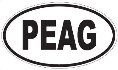 PEAG - Oval Sticker