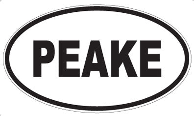PEAKE - Oval Sticker