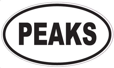 PEAKS - Oval Sticker