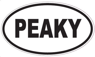 PEAKY - Oval Sticker