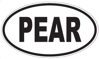PEAR - Oval Sticker
