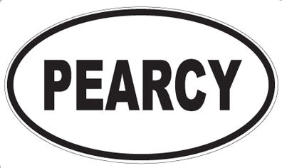 PEARCY - Oval Sticker