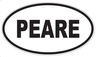 PEARE - Oval Sticker