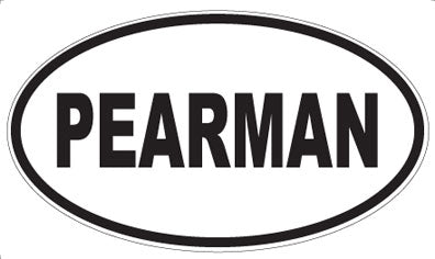 PEARMAN - Oval Sticker