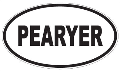 PEARYER - Oval Sticker