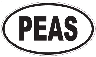 PEAS - Oval Sticker