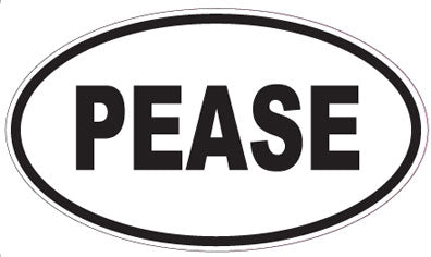 PEASE - Oval Sticker