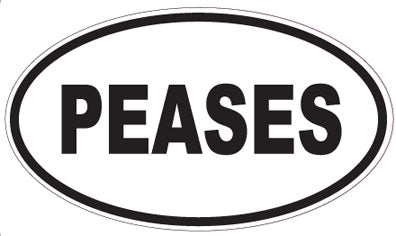 PEASES - Oval Sticker