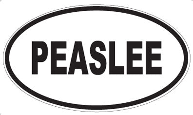 PEASLEE - Oval Sticker