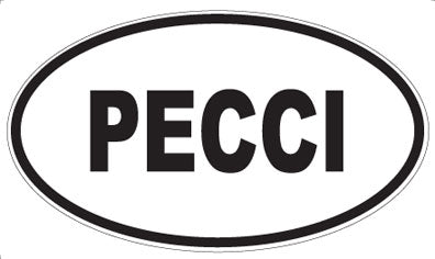 PECCI - Oval Sticker
