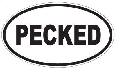 PECKED - Oval Sticker