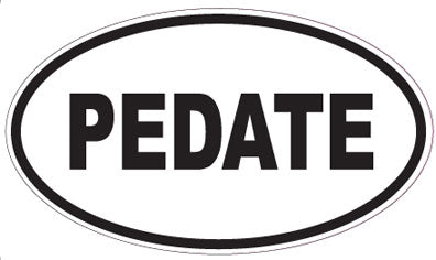 PEDATE - Oval Sticker
