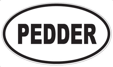 PEDDER - Oval Sticker