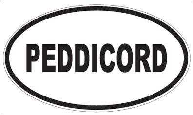 PEDDICORD - Oval Sticker