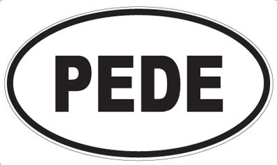 PEDE - Oval Sticker
