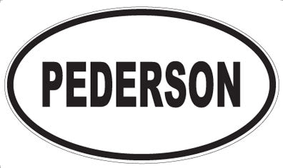 PEDERSON - Oval Magnet