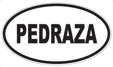 PEDRAZA - Oval Magnet