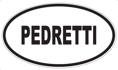 PEDRETTI - Oval Sticker