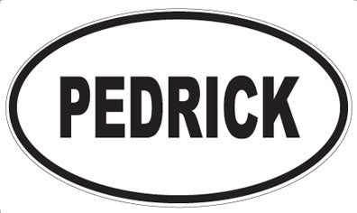 PEDRICK - Oval Sticker