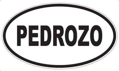 PEDROZO - Oval Sticker