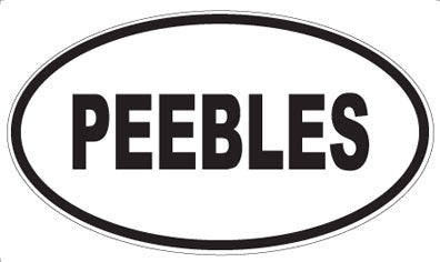 PEEBLES - Oval Magnet