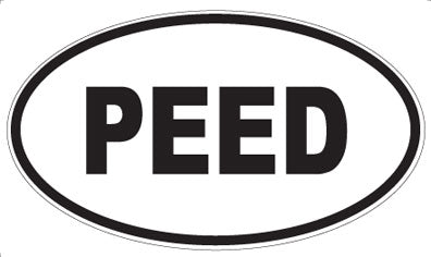 PEED - Oval Sticker