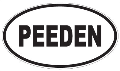 PEEDEN - Oval Sticker