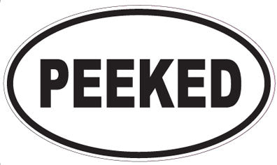 PEEKED - Oval Sticker