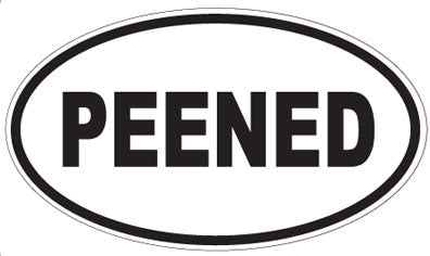 PEENED - Oval Sticker