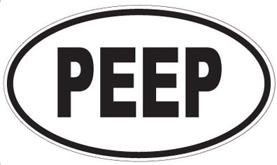 PEEP - Oval Sticker