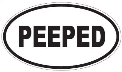 PEEPED - Oval Sticker