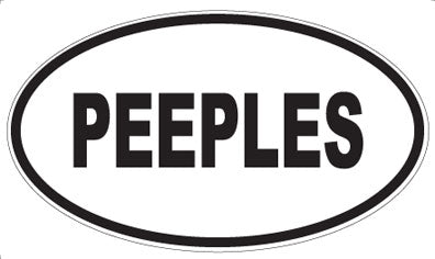 PEEPLES - Oval Magnet