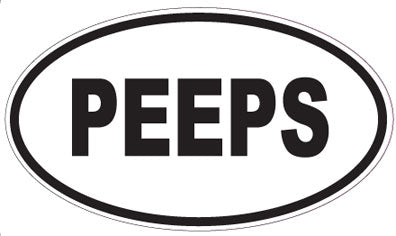 PEEPS - Oval Sticker